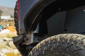 Ford Bronco Inner Fender Liners - Rear - DV8 Offroad - Aluminum - Satin Black - `21-`25